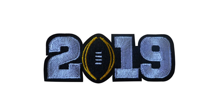 College Football White 2019 Finals Patch,We sell and wholesale College Football White 2019 Finals Patch on line form chian!
